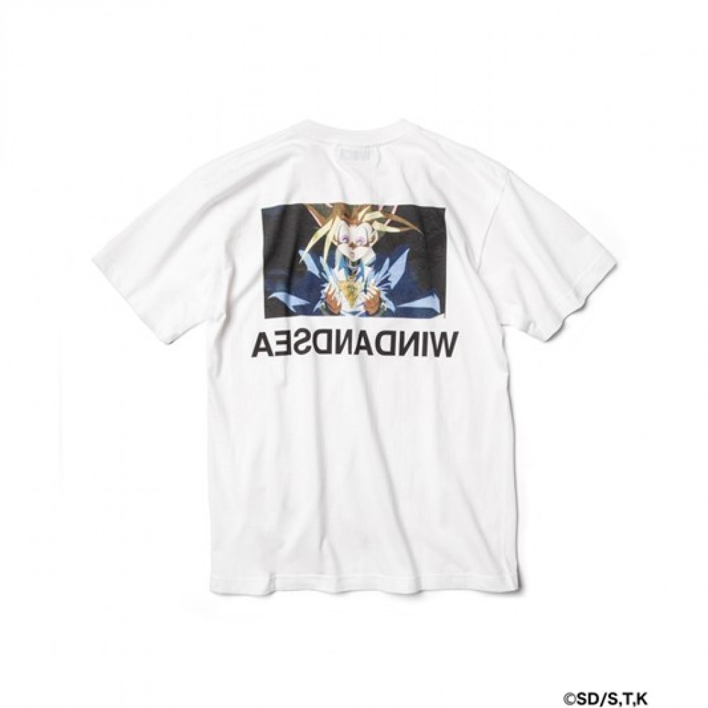 WIND AND SEA ANIMATION TEE TYPE：A white | KAIBA CORPORATION STORE