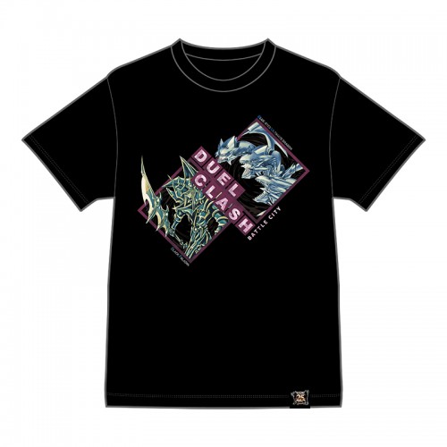 DUEL CLASH Tシャツ 超魔導剣士-ブラック・パラディンVS青眼の究極竜