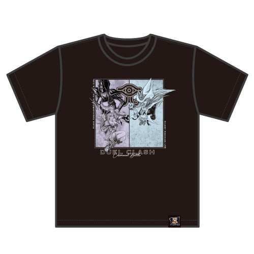 DUEL CLASH Tシャツ ブラック・マジシャン＆ブラック・マジシャン・ガールVSサイレント・マジシャン LV8（闘いの儀編）